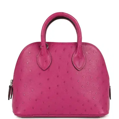 HERMÈS Hermes Mini 1923 Bolide Rose Poupre Ostrich Palladium Hardware | Thumbnail 4 HERMÈS Hermes Mini 1923 Bolide Rose Poupre Ostrich Palladium Hardware | Thumbnail 4