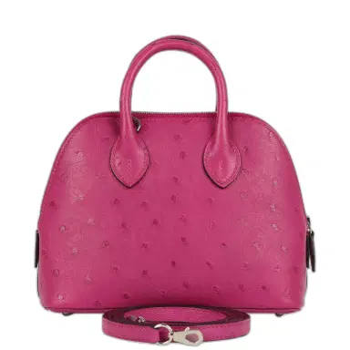 HERMÈS Hermes Mini 1923 Bolide Rose Poupre Ostrich Palladium Hardware | Thumbnail 1 HERMÈS Hermes Mini 1923 Bolide Rose Poupre Ostrich Palladium Hardware | Thumbnail 1