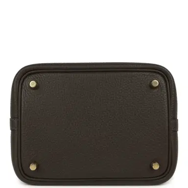 HERMÈS Hermes Picotin Lock 18 Ebene Clemence Gold Hardware | Thumbnail 6 HERMÈS Hermes Picotin Lock 18 Ebene Clemence Gold Hardware | Thumbnail 6