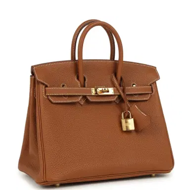 HERMÈS Pre-owned Hermes Birkin 25 Gold Togo Gold Hardware | Thumbnail 2 HERMÈS Pre-owned Hermes Birkin 25 Gold Togo Gold Hardware | Thumbnail 2