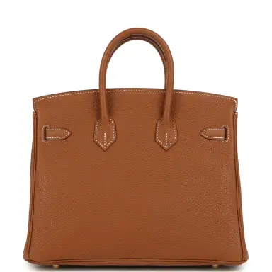 HERMÈS Pre-owned Hermes Birkin 25 Gold Togo Gold Hardware | Thumbnail 4 HERMÈS Pre-owned Hermes Birkin 25 Gold Togo Gold Hardware | Thumbnail 4