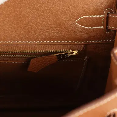 HERMÈS Pre-owned Hermes Birkin 25 Gold Togo Gold Hardware | Thumbnail 9 HERMÈS Pre-owned Hermes Birkin 25 Gold Togo Gold Hardware | Thumbnail 9