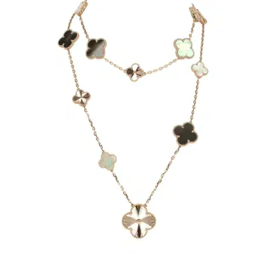 Van Cleef & Arpels Van Cleef & Arpels Magic Alhambra Transformable 15 Motif Necklace White and Grey MOP 18K Rose Gold Guilloche | Thumbnail 1 Van Cleef & Arpels Van Cleef & Arpels Magic Alhambra Transformable 15 Motif Necklace White and Grey MOP 18K Rose Gold Guilloche | Thumbnail 1