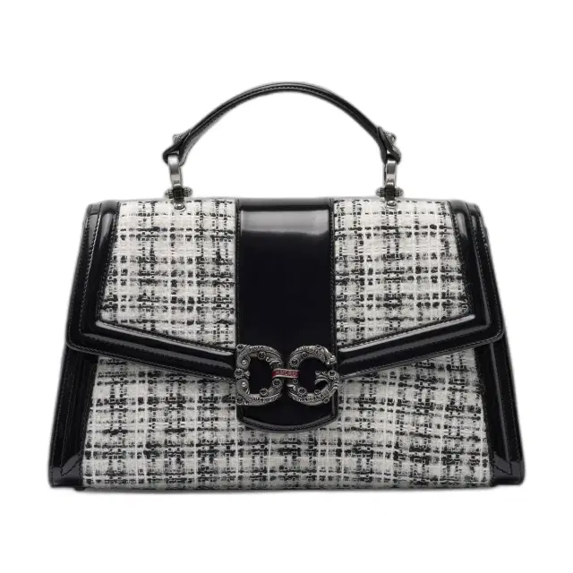 Dolce & Gabbana Dolce & Gabbana Black Patent Leather Shoulder Bag by The Solist