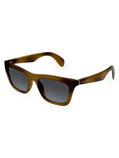 Gucci Men's 53MM Rectangular Sunglasses - Havana | Thumbnail 1 Gucci Men's 53MM Rectangular Sunglasses - Havana | Thumbnail 1