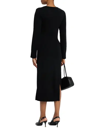 Simkhai Women's Skyla Cashmere-Blend Wrap Dress - Black - Size XS | Thumbnail 4