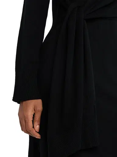Simkhai Women's Skyla Cashmere-Blend Wrap Dress - Black - Size XS | Thumbnail 5