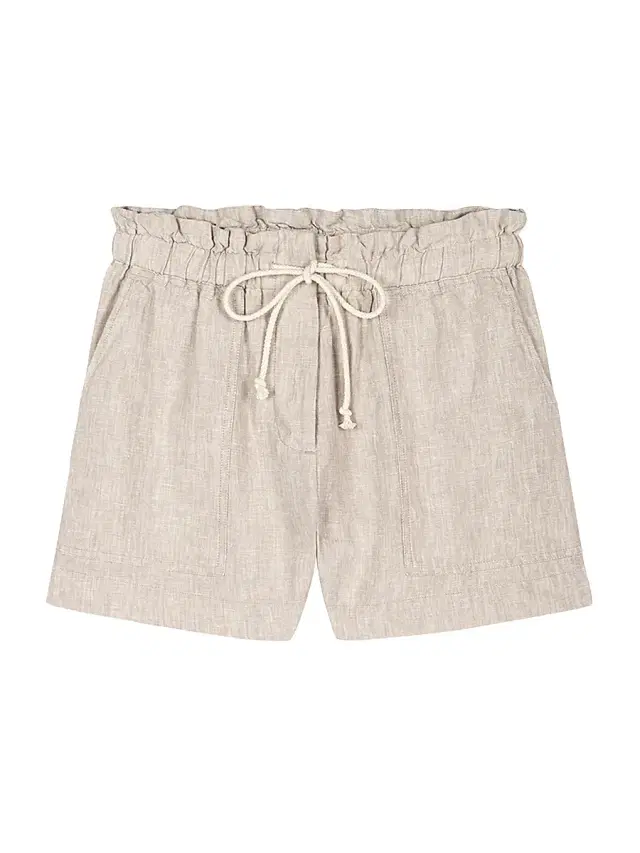 Women's Foster Linen Drawstring Shorts - Off White