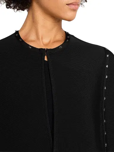 Hervé Léger Women's The Juliette Embellished Cape - Black - Size XXS | Thumbnail 5