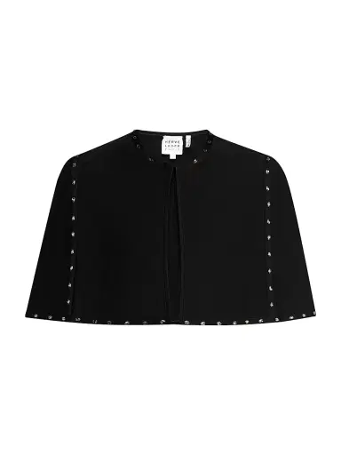 Hervé Léger Women's The Juliette Embellished Cape - Black - Size XXS | Thumbnail 1