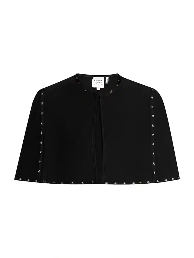 Hervé Léger Women's The Juliette Embellished Cape - Black