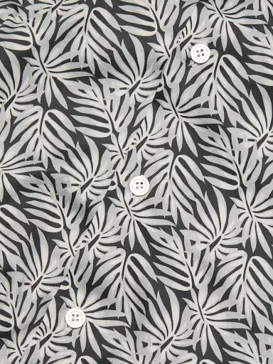 Kiton Men's Leaf Print Stretch-Cotton Shirt | Thumbnail 7