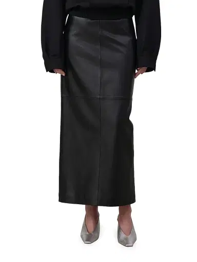 Armarium Women's Jackie Leather Pencil Midi-Skirt - Black | Thumbnail 4 Armarium Women's Jackie Leather Pencil Midi-Skirt - Black | Thumbnail 4