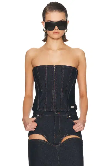 Jean Paul Gaultier Denim Corset Top | Thumbnail 1 Jean Paul Gaultier Denim Corset Top | Thumbnail 1