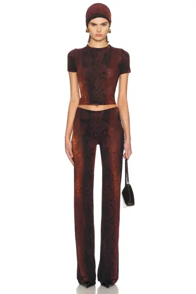 Jean Paul Gaultier Mesh Printed Python Baby Tee | Thumbnail 4 Jean Paul Gaultier Mesh Printed Python Baby Tee | Thumbnail 4