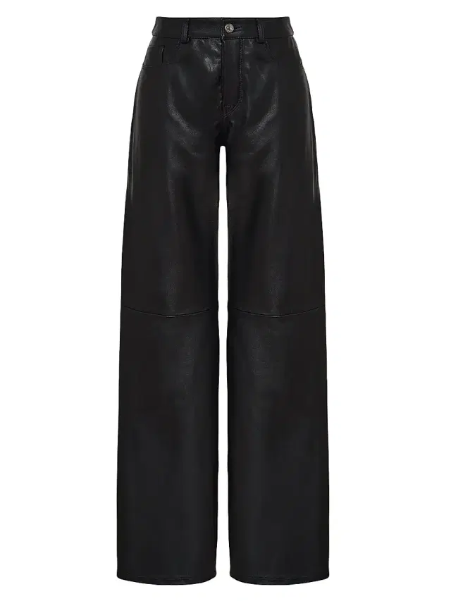 Armarium Women's Luke Leather Wide-Leg Pants - Black