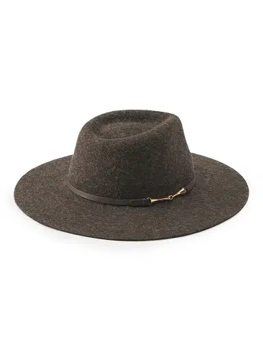 Helen Kaminski Women's Claude Felted Merino Wool Fedora - Chocolate | Thumbnail 2