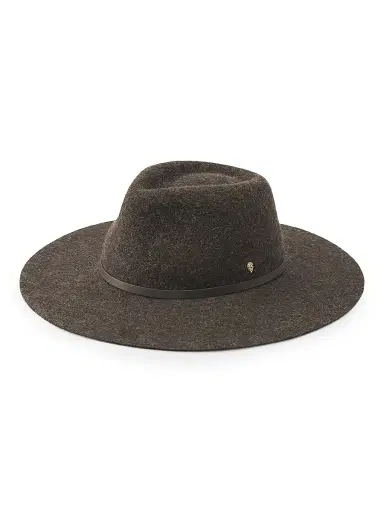 Helen Kaminski Women's Claude Felted Merino Wool Fedora - Chocolate | Thumbnail 1