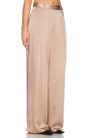 Lapointe Satin Relaxed Pleat Pant | Thumbnail 2 Lapointe Satin Relaxed Pleat Pant | Thumbnail 2