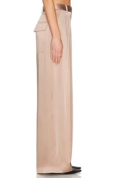 Lapointe Satin Relaxed Pleat Pant | Thumbnail 3 Lapointe Satin Relaxed Pleat Pant | Thumbnail 3