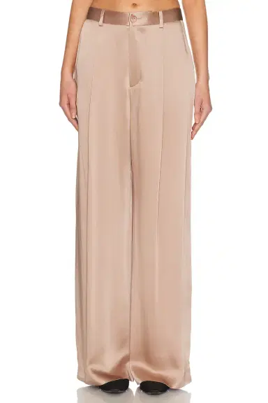 Lapointe Satin Relaxed Pleat Pant | Thumbnail 1 Lapointe Satin Relaxed Pleat Pant | Thumbnail 1