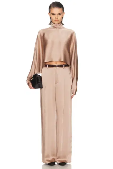 Lapointe Satin Caftan Top | Thumbnail 4 Lapointe Satin Caftan Top | Thumbnail 4