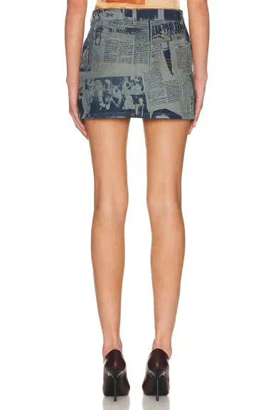 Jean Paul Gaultier Newspaper Print Mini Skirt | Thumbnail 4