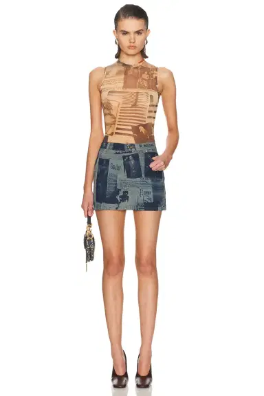 Jean Paul Gaultier Newspaper Print Mini Skirt | Thumbnail 5