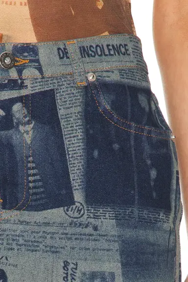 Jean Paul Gaultier Newspaper Print Mini Skirt | Thumbnail 6