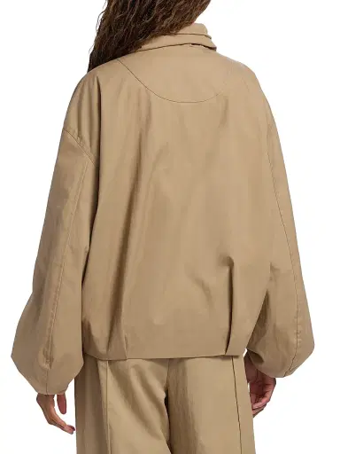 Co Women's Drawstring Cotton-Blend Jacket - Camel - Size XL | Thumbnail 5 Co Women's Drawstring Cotton-Blend Jacket - Camel - Size XL | Thumbnail 5