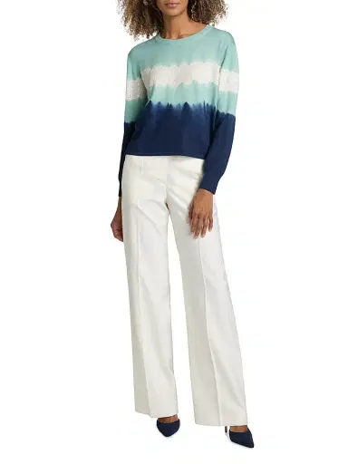 PRABAL GURUNG Women's Sequined Striped Wool-Blend Sweater | Thumbnail 2