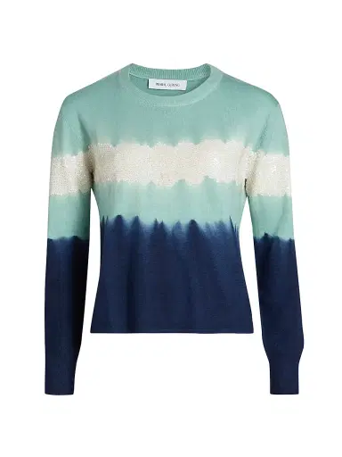 PRABAL GURUNG Women's Sequined Striped Wool-Blend Sweater | Thumbnail 1