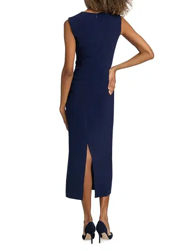 PRABAL GURUNG Women's Stretch Crepe Sheath Dress - Midnight - Size 4 | Thumbnail 5