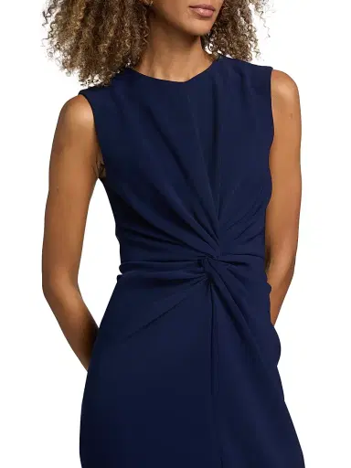 PRABAL GURUNG Women's Stretch Crepe Sheath Dress - Midnight - Size 4 | Thumbnail 6