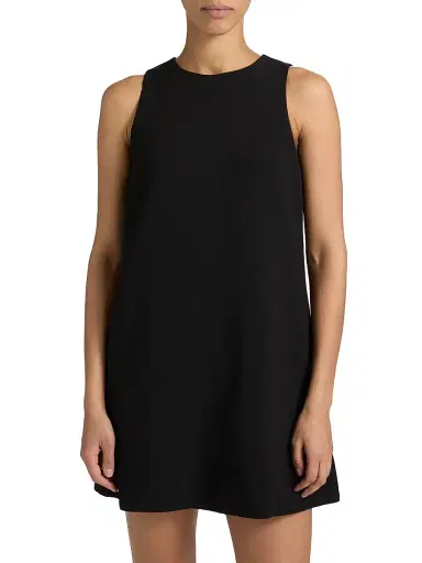 Stella McCartney Women's Crepe Shift Dress - Black - Size 12 | Thumbnail 3