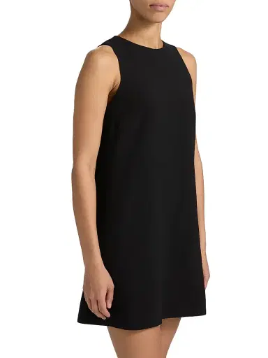 Stella McCartney Women's Crepe Shift Dress - Black - Size 12 | Thumbnail 4