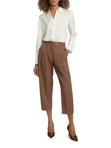 Stella McCartney Women's Striped Wool Balloon Trousers - Sienna - Size 6 | Thumbnail 2 Stella McCartney Women's Striped Wool Balloon Trousers - Sienna - Size 6 | Thumbnail 2