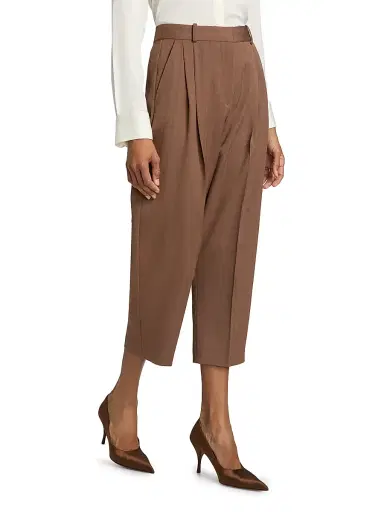 Stella McCartney Women's Striped Wool Balloon Trousers - Sienna - Size 6 | Thumbnail 4 Stella McCartney Women's Striped Wool Balloon Trousers - Sienna - Size 6 | Thumbnail 4