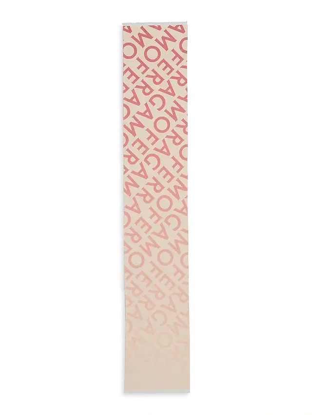 Women's Wool-Cashmere Logo Scarf - Nylund Pink