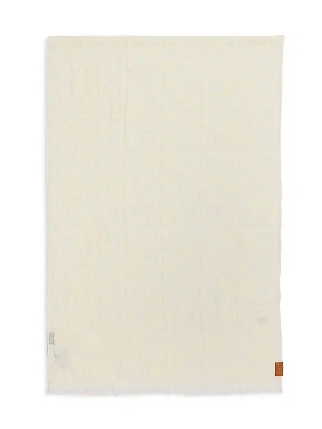 Women's Anagram Fil Coupé Silk-Blend Scarf - White