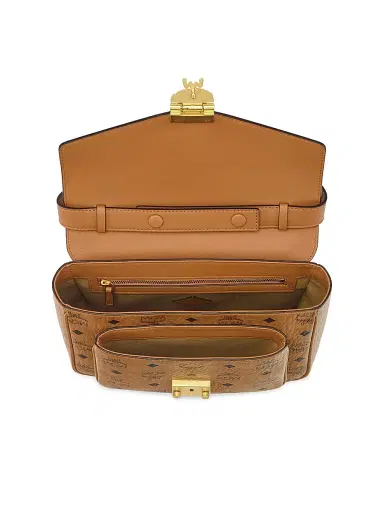 MCM Women's Small Tracy Visetos Canvas Satchel | Thumbnail 3