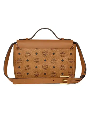 MCM Women's Small Tracy Visetos Canvas Satchel | Thumbnail 4