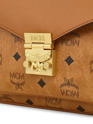 MCM Women's Small Tracy Visetos Canvas Satchel | Thumbnail 5