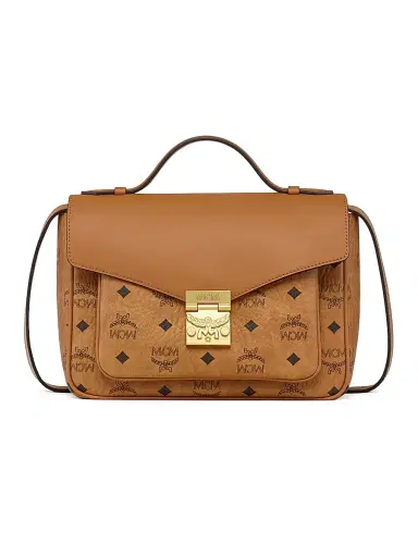 MCM Women's Small Tracy Visetos Canvas Satchel | Thumbnail 1