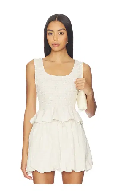 Onia Air Linen Smocked Tank Top | Thumbnail 1 Onia Air Linen Smocked Tank Top | Thumbnail 1