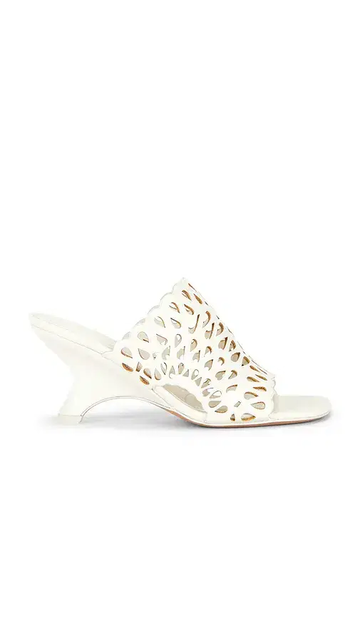 SIMKHAI Shadow Mule Laser Cut Leather Sandal
