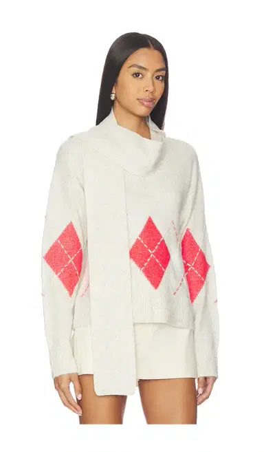 Sanctuary Argyle Scarf Sweater | Thumbnail 2 Sanctuary Argyle Scarf Sweater | Thumbnail 2