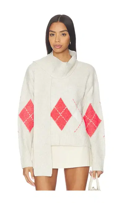 Sanctuary Argyle Scarf Sweater | Thumbnail 1 Sanctuary Argyle Scarf Sweater | Thumbnail 1