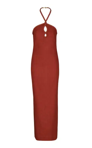 Andres Otalora Atardeceres Embellished Linen Maxi Dress | Thumbnail 4