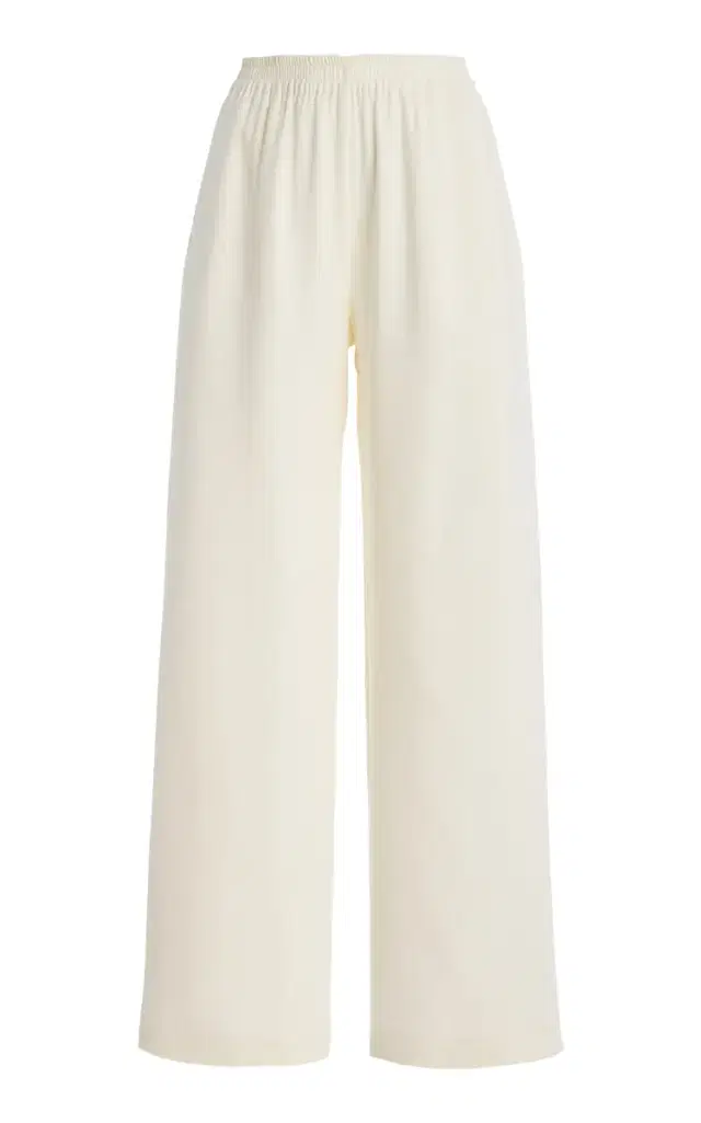 Relaxed Silk-Georgette Wide-Leg Pants